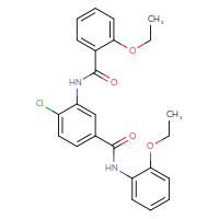 Chemical structure of 4-chloro-3-(2-ethoxybenzamido)-N-(2-ethoxyphenyl)benzamide - CSSB00121650650