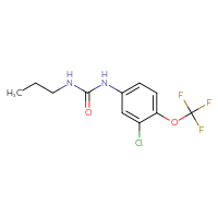 Chemical structure of 1-[3-chloro-4-(trifluoromethoxy)phenyl]-3-propylurea - CSSB00037235751
