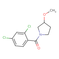 Chemical structure of 1-(2,4-dichlorobenzoyl)-3-methoxypyrrolidine - CSSB00978849184