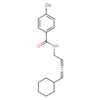 Chemical structure of N-[(2P)-4-cyclohexylbuta-2,3-dien-1-yl]-4-methylbenzamide - CSSB20621635691