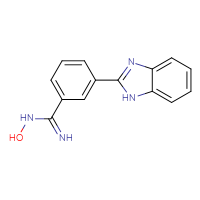 Chemical structure of 3-(1H-1,3-benzodiazol-2-yl)-N-hydroxybenzene-1-carboximidamide - CSSB00103158197
