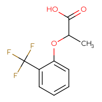 Chemical structure of 2-[2-(trifluoromethyl)phenoxy]propanoic acid - CSSB00000750360