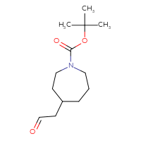 Chemical structure of tert-butyl 4-(2-oxoethyl)azepane-1-carboxylate - CSSB00015718116