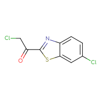 Chemical structure of 2-chloro-1-(6-chloro-1,3-benzothiazol-2-yl)ethan-1-one - CSSB00010253364