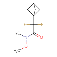 Chemical structure of 2-{bicyclo[1.1.1]pentan-1-yl}-2,2-difluoro-N-methoxy-N-methylacetamide - CSSB02517425133