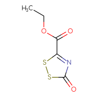 Chemical structure of ethyl 3-oxo-3H-1,2,4-dithiazole-5-carboxylate - CSSB06744595205