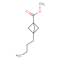 Chemical structure of methyl 3-butylbicyclo[1.1.1]pentane-1-carboxylate - CSSB03550175263
