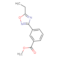 Chemical structure of methyl 3-(5-ethyl-1,2,4-oxadiazol-3-yl)benzoate - CSSB00020628497