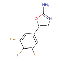 Chemical structure of 5-(3,4,5-trifluorophenyl)-1,3-oxazol-2-amine - CSSB00103036993