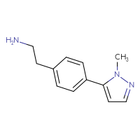 Chemical structure of 2-[4-(1-methyl-1H-pyrazol-5-yl)phenyl]ethan-1-amine - CSSB00015090205