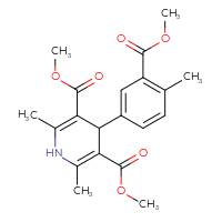 Chemical structure of 3,5-dimethyl 4-[3-(methoxycarbonyl)-4-methylphenyl]-2,6-dimethyl-1,4-dihydropyridine-3,5-dicarboxylate - CSSB20539822855
