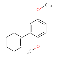 Chemical structure of 2-(cyclohex-1-en-1-yl)-1,4-dimethoxybenzene - CSSB00036060361