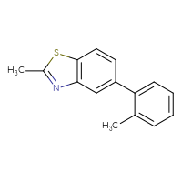 Chemical structure of 2-methyl-5-(2-methylphenyl)-1,3-benzothiazole - CSSB06583590201