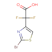 Chemical structure of 2-(2-bromo-1,3-thiazol-4-yl)-2,2-difluoroacetic acid - CSSB00103104073