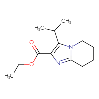 Chemical structure of ethyl 3-(propan-2-yl)-5H,6H,7H,8H-imidazo[1,2-a]pyridine-2-carboxylate - CSSB01075753913