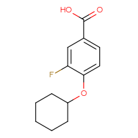 Chemical structure of 4-(cyclohexyloxy)-3-fluorobenzoic acid - CSSB00000305162