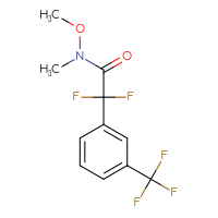 Chemical structure of 2,2-difluoro-N-methoxy-N-methyl-2-[3-(trifluoromethyl)phenyl]acetamide - CSSB21151590543