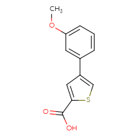 Chemical structure of 4-(3-methoxyphenyl)thiophene-2-carboxylic acid - CSSB00010101693