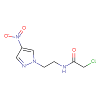 Chemical structure of 2-chloro-N-[2-(4-nitro-1H-pyrazol-1-yl)ethyl]acetamide - CSSB00029403303