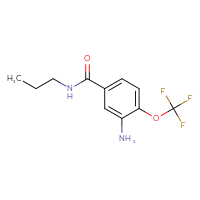 Chemical structure of 3-amino-N-propyl-4-(trifluoromethoxy)benzamide - CSSB00008871557