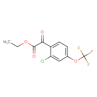 Chemical structure of ethyl 2-[2-chloro-4-(trifluoromethoxy)phenyl]-2-oxoacetate - CSSB21103684436