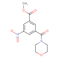 Chemical structure of methyl 3-(morpholine-4-carbonyl)-5-nitrobenzoate - CSSB00020600295
