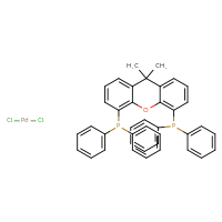 Chemical structure of [5-(diphenylphosphanyl)-9,9-dimethyl-9H-xanthen-4-yl]diphenylphosphane; dichloropalladium - CSSB00116207440