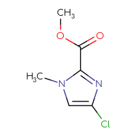 Chemical structure of methyl 4-chloro-1-methyl-1H-imidazole-2-carboxylate - CSSB00049871407