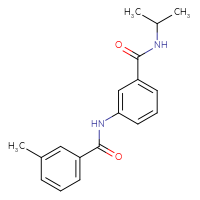 Chemical structure of 3-(3-methylbenzamido)-N-(propan-2-yl)benzamide - CSSB00121612934