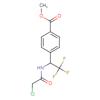 Chemical structure of methyl 4-[1-(2-chloroacetamido)-2,2,2-trifluoroethyl]benzoate - CSSB02412440685