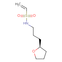 Chemical structure of N-{3-[(2S)-oxolan-2-yl]propyl}ethene-1-sulfonamide - CSMB06776515397