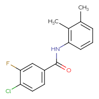 Chemical structure of 4-chloro-N-(2,3-dimethylphenyl)-3-fluorobenzamide - CSSB02016485396