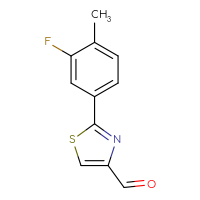 Chemical structure of 2-(3-fluoro-4-methylphenyl)-1,3-thiazole-4-carbaldehyde - CSSB00011393169