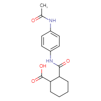 Chemical structure of 2-[(4-acetamidophenyl)carbamoyl]cyclohexane-1-carboxylic acid - CSSB00020582891