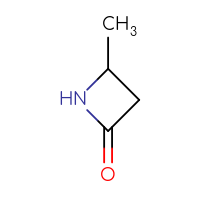 Chemical structure of 4-methylazetidin-2-one (C4H7NO) - CSSB00011997587