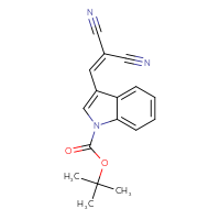 Chemical structure of tert-butyl 3-(2,2-dicyanoeth-1-en-1-yl)-1H-indole-1-carboxylate - CSSB00010004599