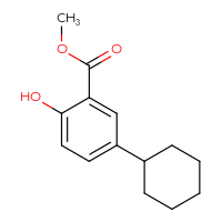 Chemical structure of methyl 5-cyclohexyl-2-hydroxybenzoate - CSSB02703815567
