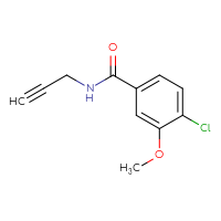 Chemical structure of 4-chloro-3-methoxy-N-(prop-2-yn-1-yl)benzamide - CSSB01992191170