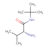 Chemical structure of (2R)-2-amino-N-tert-butyl-3-methylbutanamide - CSSB00012184788