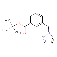 Chemical structure of tert-butyl 3-[(1H-pyrazol-1-yl)methyl]benzoate - CSSB02009208803