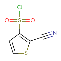 Chemical structure of 2-cyanothiophene-3-sulfonyl chloride - CSSB00015459695