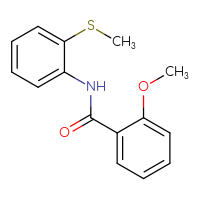 Chemical structure of 2-methoxy-N-[2-(methylsulfanyl)phenyl]benzamide - CSSB00026246480