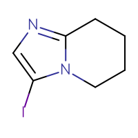 Chemical structure of 3-iodo-5H,6H,7H,8H-imidazo[1,2-a]pyridine - CSSB00010261285