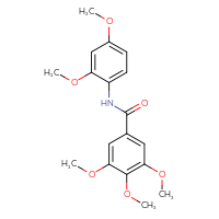 Chemical structure of N-(2,4-dimethoxyphenyl)-3,4,5-trimethoxybenzamide - CSSB00046079511