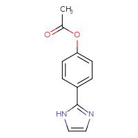 Chemical structure of 4-(1H-imidazol-2-yl)phenyl acetate - CSSB00000058433