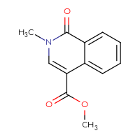 Chemical structure of methyl 2-methyl-1-oxo-1,2-dihydroisoquinoline-4-carboxylate - CSSB00010002701