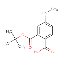 Chemical structure of 2-[(tert-butoxy)carbonyl]-4-(methylamino)benzoic acid - CSSB20621673731