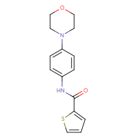 Chemical structure of N-[4-(morpholin-4-yl)phenyl]thiophene-2-carboxamide - CSSB00026382346