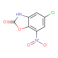 Chemical structure of 5-chloro-7-nitro-2,3-dihydro-1,3-benzoxazol-2-one - CSSB00010207375