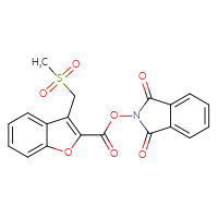 Chemical structure of 1,3-dioxo-2,3-dihydro-1H-isoindol-2-yl 3-(methanesulfonylmethyl)-1-benzofuran-2-carboxylate - CSSB00116219454